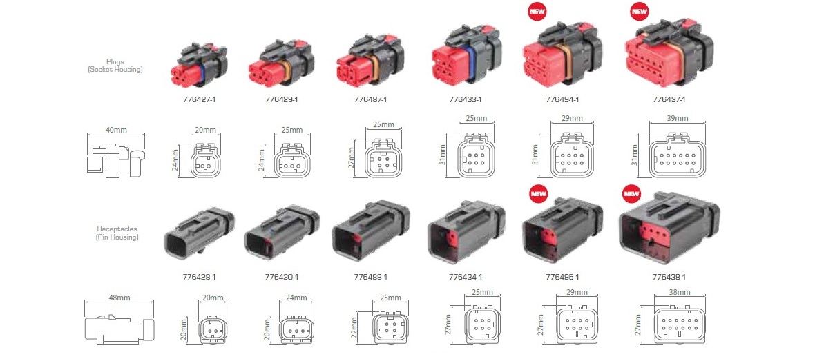 TE AMPSEAL 16 Connectors