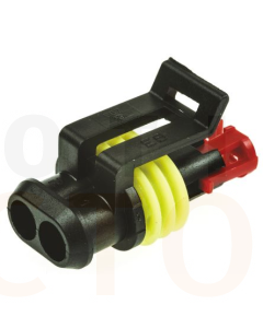 TE Connectivity 282080-1 AMP SUPERSEAL 1.5 Series Plug, 1 Row 2 Way Connector Housing (bag of 10)