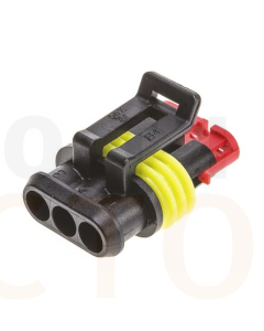 TE Connectivity 282087-1 AMP SUPERSEAL 1.5 Plug, 1 Row 3 Way Connector Housing (bag of 10)