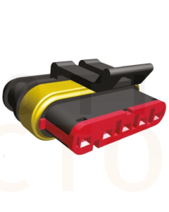 TE Connectivity 282089-1 AMP SUPERSEAL 1.5 Plug, 5 Way, 1 Row Connector Housing (bag of 10)