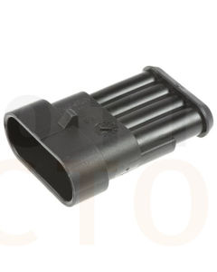 TE Connectivity 282106-1 AMP SUPERSEAL 1.5 Receptacle, 1 Row, 4 Way Connector Housing (Pack of 10)