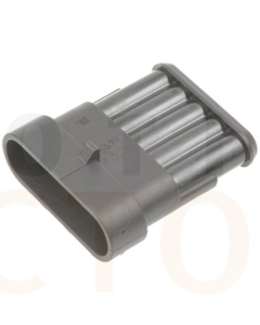   TE Connectivity 282107-1 AMP SUPERSEAL 1.5 Receptacle, 1 Row, 5 Way Connector Housing (Pack of 10)
