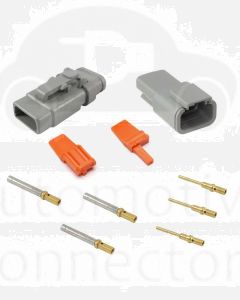Deutsch DTM3-E007 Heatshrink Adaptor Connector Kit with Gold Terminals