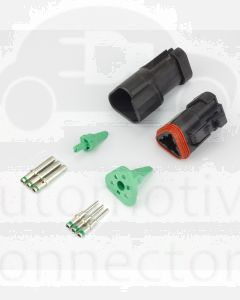 Deutsch DT3-1-CAT 3 Way DT Series CAT Spec Connector Kit with Green Band Contacts
