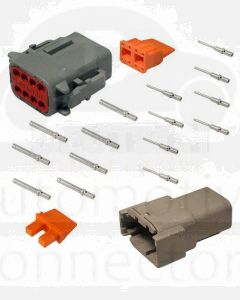 Deutsch DTM8-2 8 Way DTM Series Connector Kit with Purple Band Terminals (10 Pack)