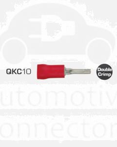 IONNIC QKC10 Red Vinyl Insulated Pin Terminals (Pack of 100)