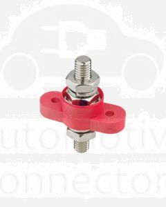 Bussmann JB7723R Red 250A 3/8" Single Stud - Feed Through Stainless Steel Junction Block
