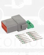 Deutsch DT Series 12 Way Plug Connector Kit with Green Band Contacts