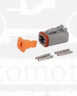 Deutsch DT Series 4 Way Plug Connector Kit with Green Band Contacts