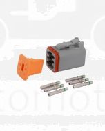 Deutsch DT Series 6 Way Plug Connector Kit with Green Band Contacts