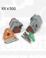 Deutsch DT Series 3 Pin Connector Kit (500 Pack)