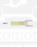 IONNIC HDC47 6.4mm Yellow Heat Shrink Fork Terminals (Pack of 100)
