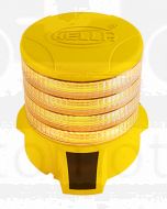 Hella DuraRAY Series - Amber MultiFLASH, 4 LED Discs, Yellow Housing (HM9386YEL4A)