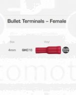 Quikcrimp Bullet Female Pre-Insulated Terminal Red 0.5 - 1.5mm2 Pack of 100