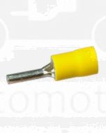 Quikcrimp QKC48 2.6mm x 14mm Yellow Wire Pin Terminal (100)