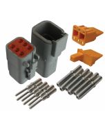 Deutsch DTM6-1/10 series 6 way Connector with Solid Terminals